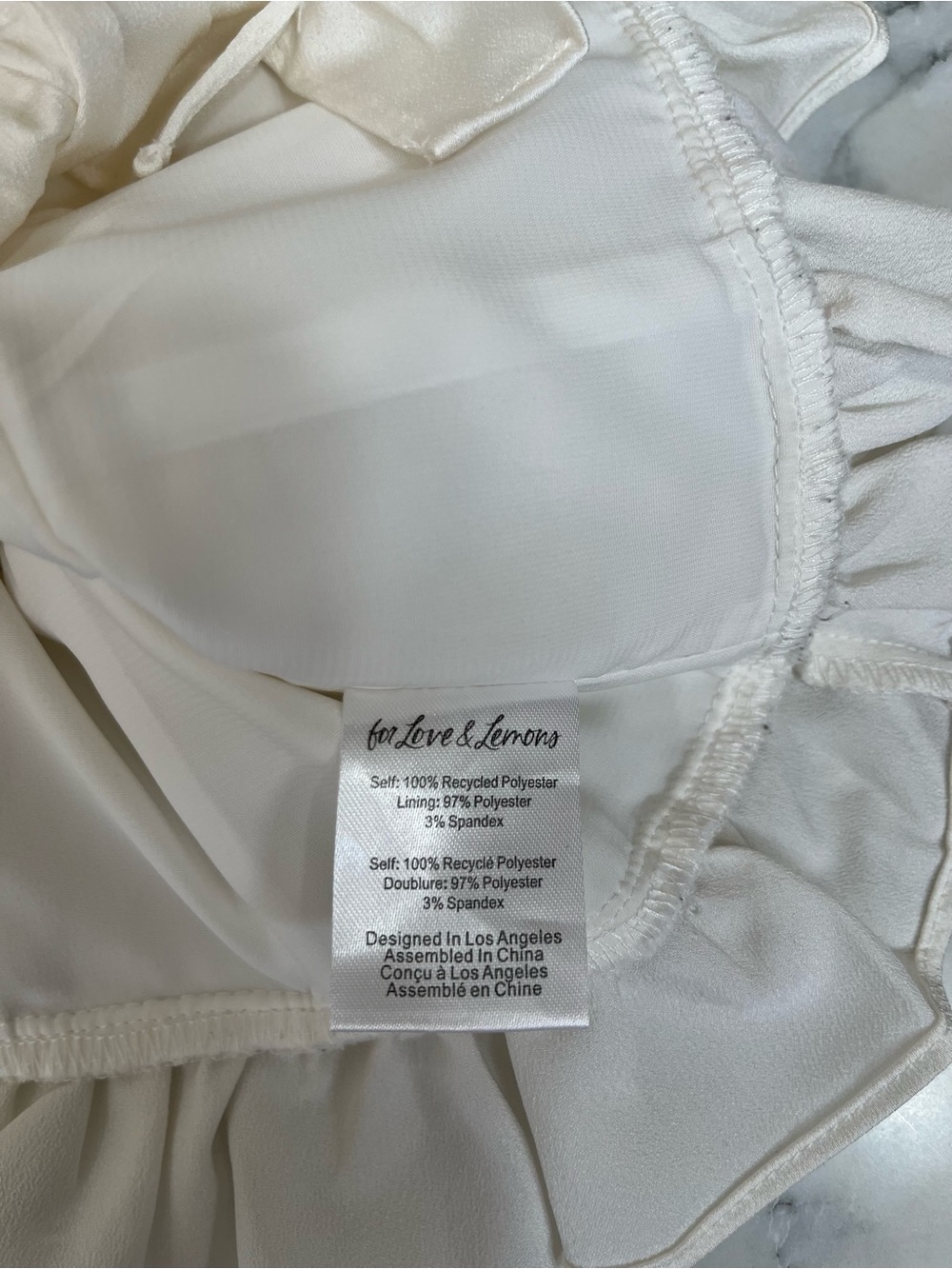 For Love and Lemons Carina blouse off white satin milkmaid corset Victorian S - Picture 11 of 11